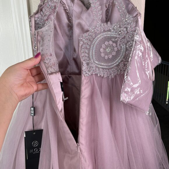 Nox Anabel Sparkly Lace Applique Bodice Tulle Cocktail Mini Dress-New Size S - Picture 10 of 12